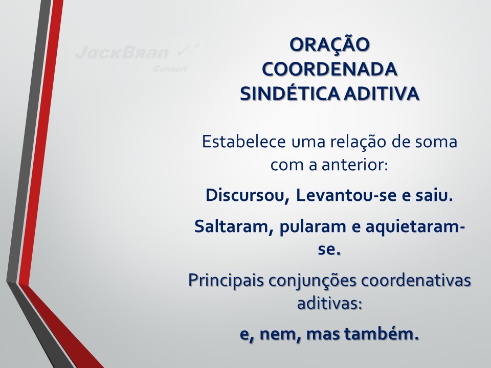 Jack Brandão; gramática, orações coordenadas, Gotas da Língua; JackBran Consult; ENEM, Vestibular, Concursos