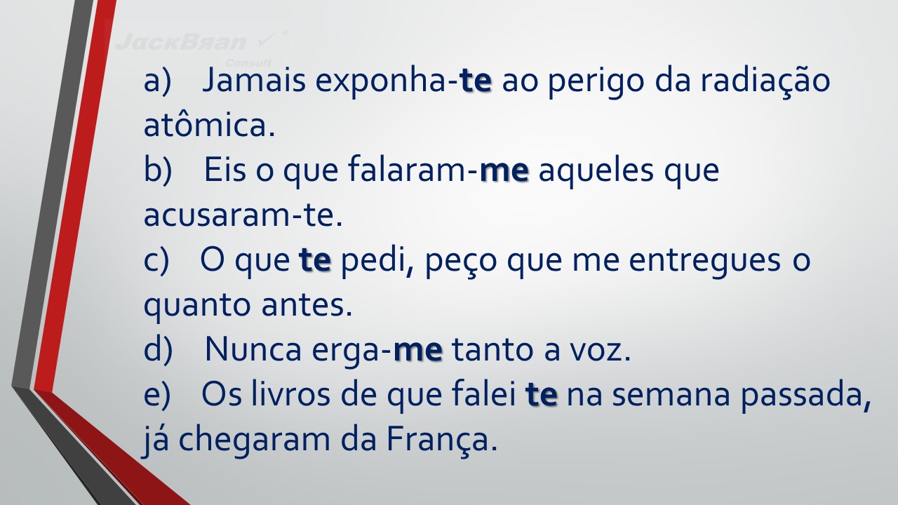 Jack Brandão; gramática, colocação pronominal; JackBran Consult; ENEM, Vestibular, Concursos