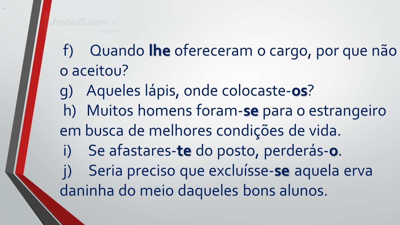 Jack Brandão; gramática, colocação pronominal; JackBran Consult; ENEM, Vestibular, Concursos