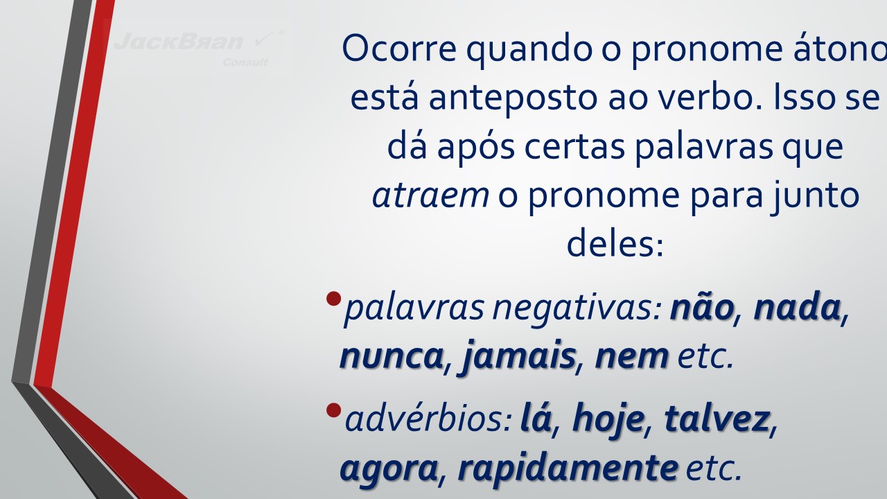 Jack Brandão; gramática, colocação pronominal; JackBran Consult; ENEM, Vestibular, Concursos