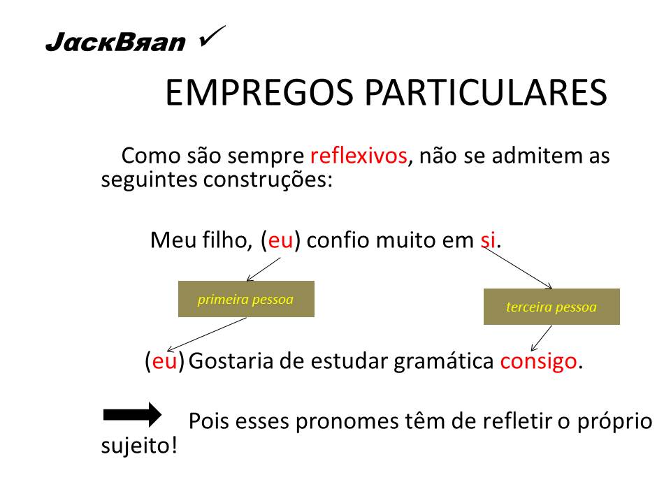 Jack Brandão; gramática, estudo pronominal, pronomes: emprego e conceito,; JackBran Consult; ENEM, Vestibular, Concursos